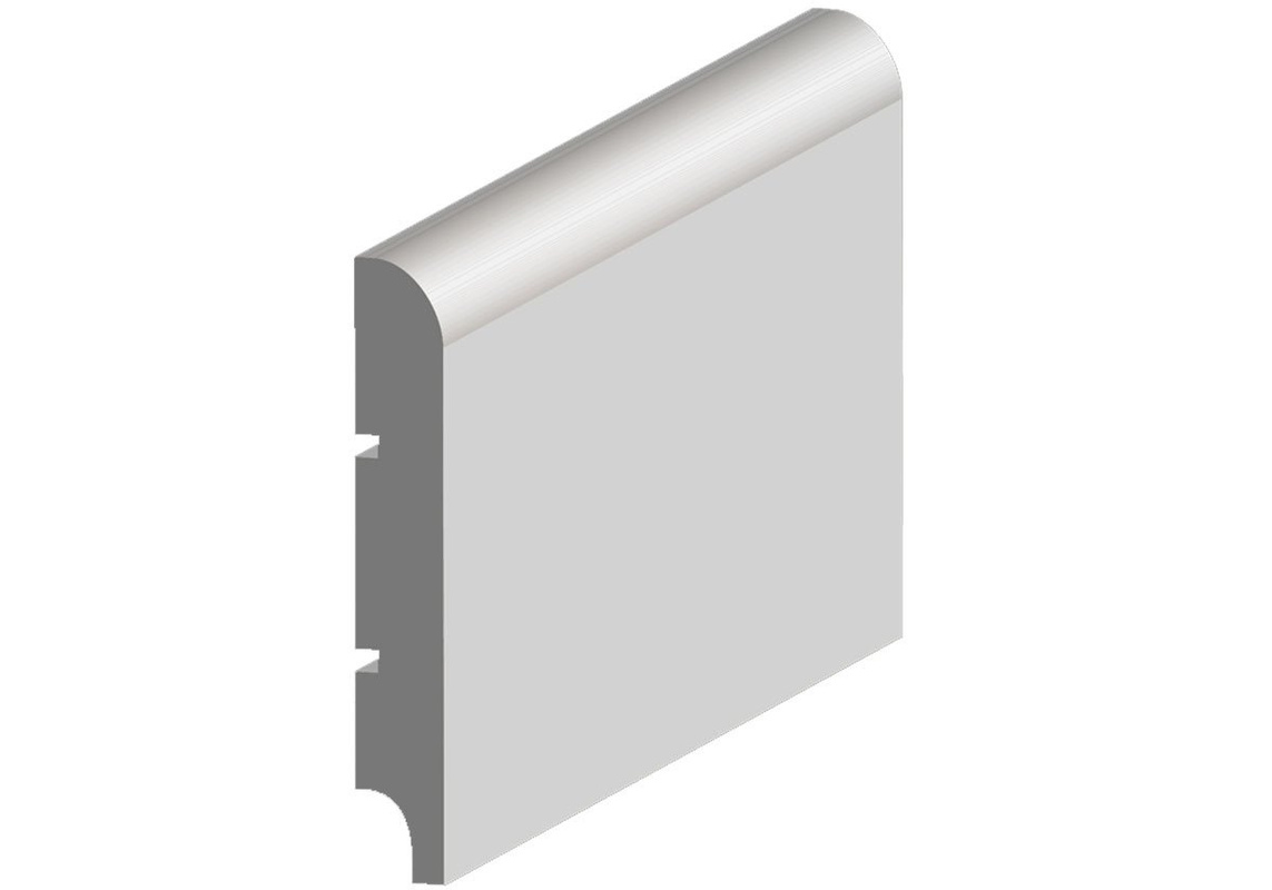 BIAŁA Listwa Przypodłogowa MDF 80x12 - NA WILGOĆ